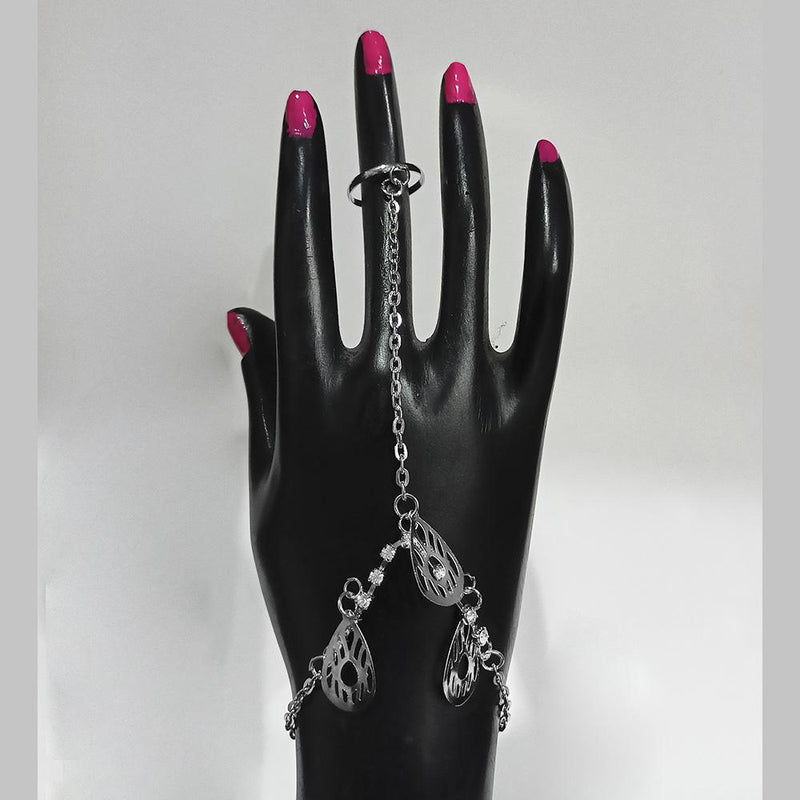 Kriaa Silver Plated Hand Harness -1504048