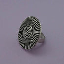 Urthn Silver Plated Adjustable Finger Ring - 1504733B