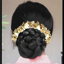 Apurva Pearls White Floral Hair Brooch - 1505411C