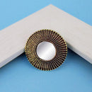 Tip Top Fashions Antique Gold Plated Mirror Adjustable Finger Ring - 1505509A