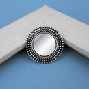 Tip Top Fashions Oxidised Plated Mirror Adjustable Finger Ring - 1505511B