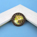 Jeweljunk Antique Gold Plated Yellow Floral Adjustable Finger Ring - 1505551