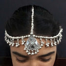 Jeweljunk Oxidised Silver Plated Maang Tikka - 1505624