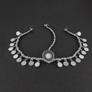 Jeweljunk Oxidised Silver Plated Maang Tikka  -  1505642