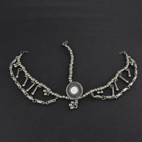 Jeweljunk Oxidised Silver Plated Maang Tikka  -  1505645