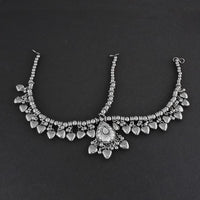 Jeweljunk Oxidised Silver Plated Maang Tikka  -  1505647