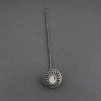 Jeweljunk Oxidised Silver Plated Borla Maang Tikka  -  1505669