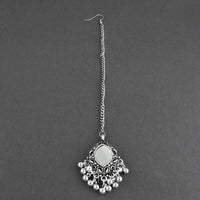 Jeweljunk Oxidised Silver Plated Maang Tikka  -  1505671