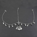 Jeweljunk Oxidised Silver Plated Navratri Special Maang Tikka -1505673
