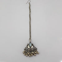 Jeweljunk Oxidised Silver Plated Maang Tikka