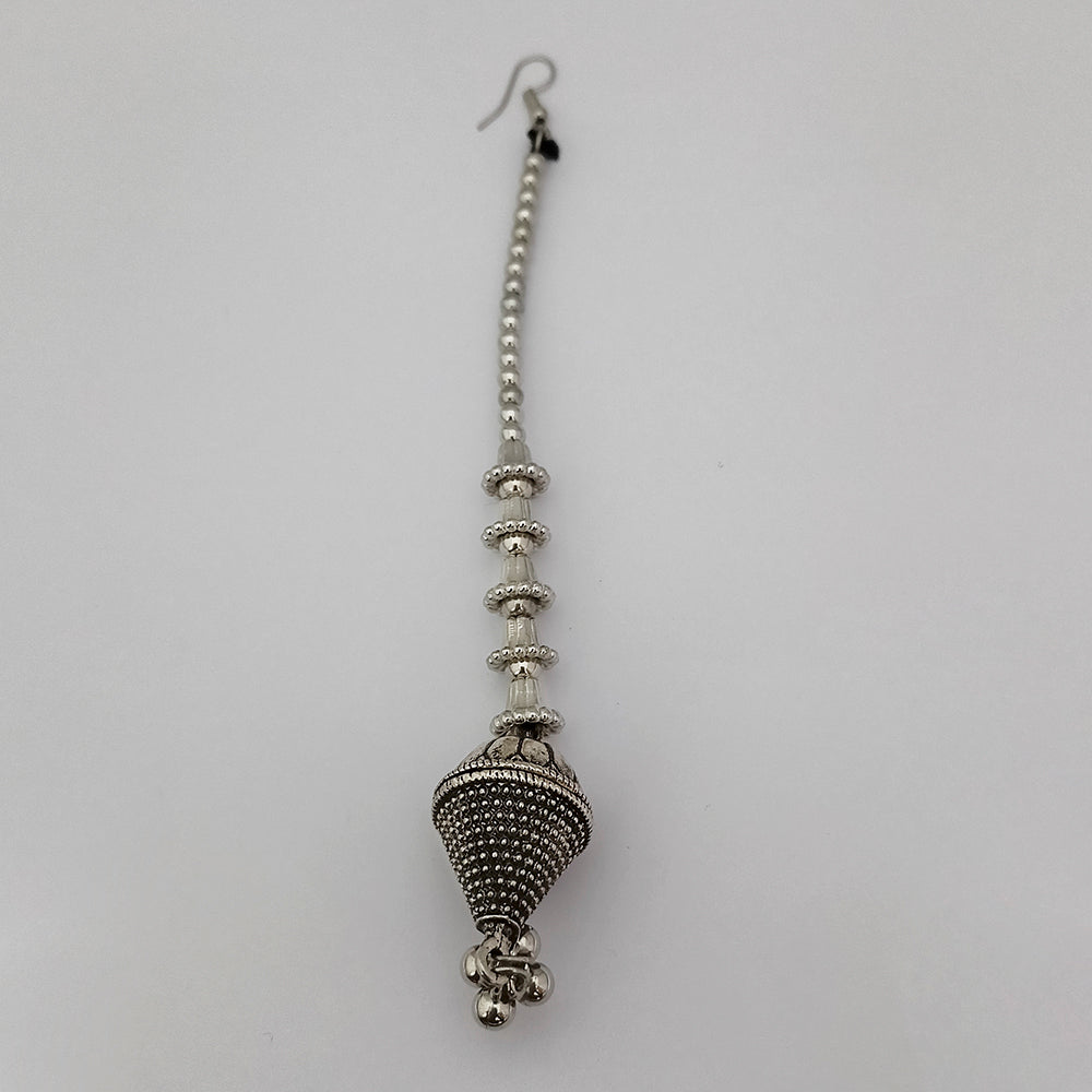 Jeweljunk Oxidised Silver Plated Maang Tikka