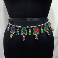 Jeweljunk Oxidised Plated Kamarband