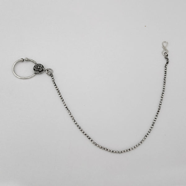 Jeweljunk Oxidised Silver Plated Nose Ring