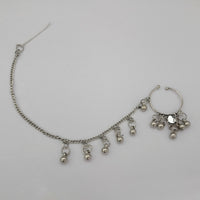 Jeweljunk Oxidised Silver Plated Nose Ring