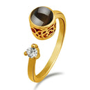 Urbana Gold Plated  Adjustable Ring Reflecting I love you In 100 Languages