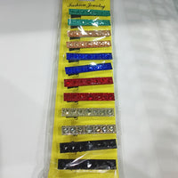 Eugenia Assorted Color 6 Pairs Crystal Stone Hair Pin
