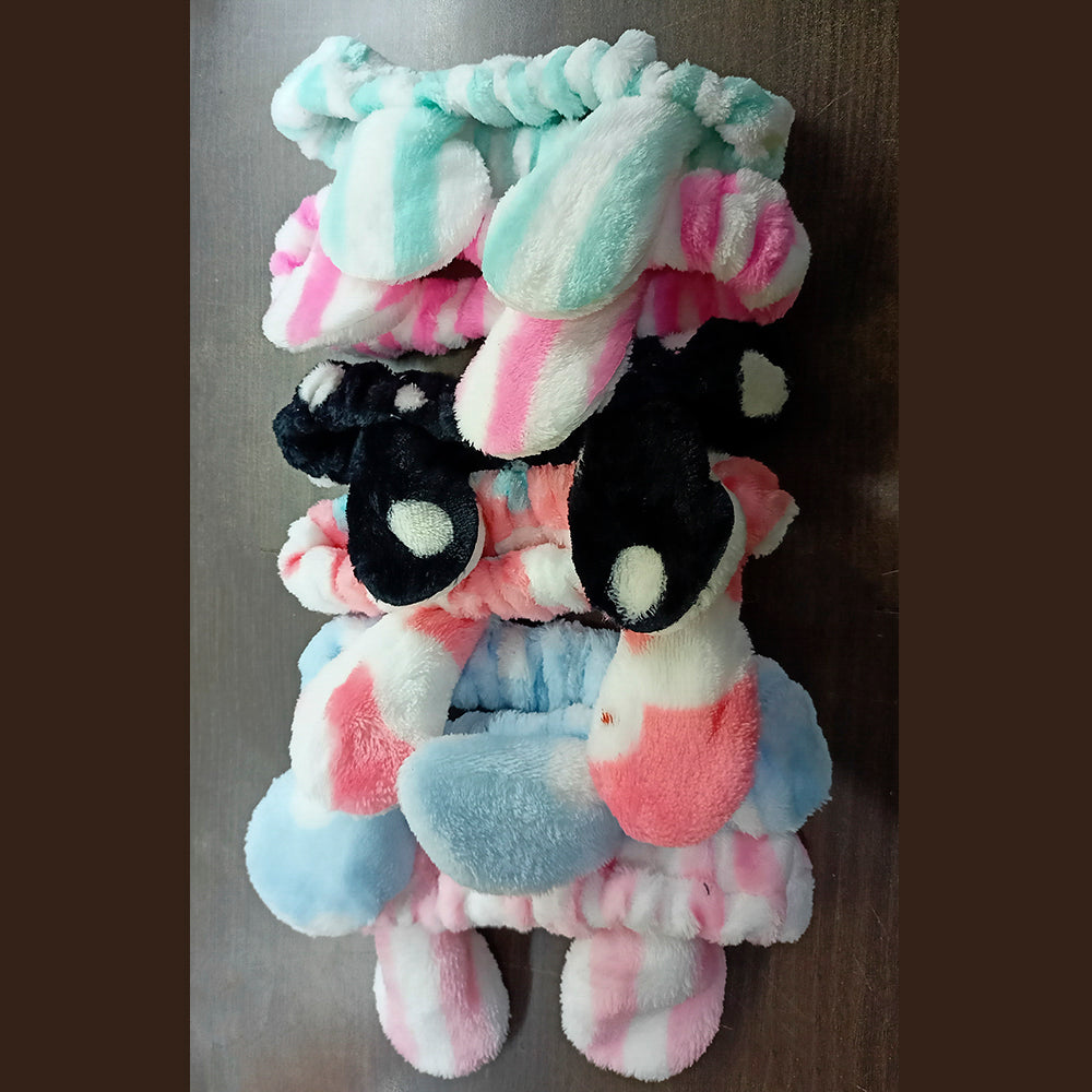 Eugenia Assorted Color Pack Of 6  Soft Hair Band