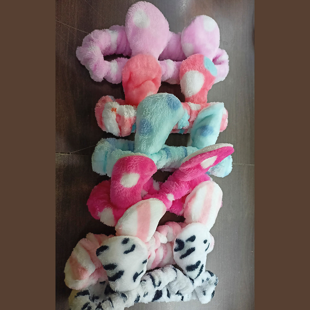 Eugenia Assorted Color Pack Of 6  Soft Hair Band