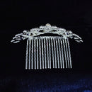 Kriaa Silver Plated White Austrian Stone Crown  - 1507108