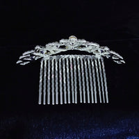 Kriaa Silver Plated White Austrian Stone Crown  - 1507108