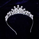 Kriaa Silver Plated White Austrian Stone Crown  - 1507109A