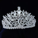Kriaa Silver Plated White Austrian Stone Crown  - 1507143