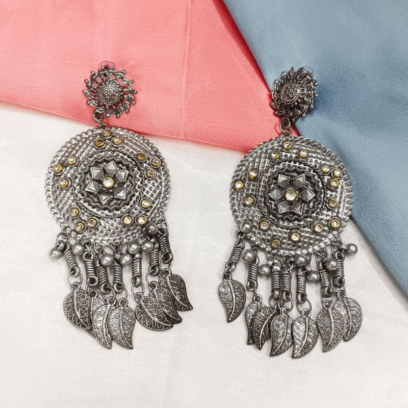 Bhavi Oxidised Plated Dangler Earrings