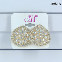 Corbeda Fashion Gold Plated Assorted Color Stud Earrings