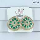 Corbeda Fashion Gold Plated Assorted Color Stud Earrings