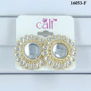 Corbeda Fashion Gold Plated Assorted Color Stud Earrings