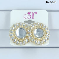 Corbeda Fashion Gold Plated Assorted Color Stud Earrings