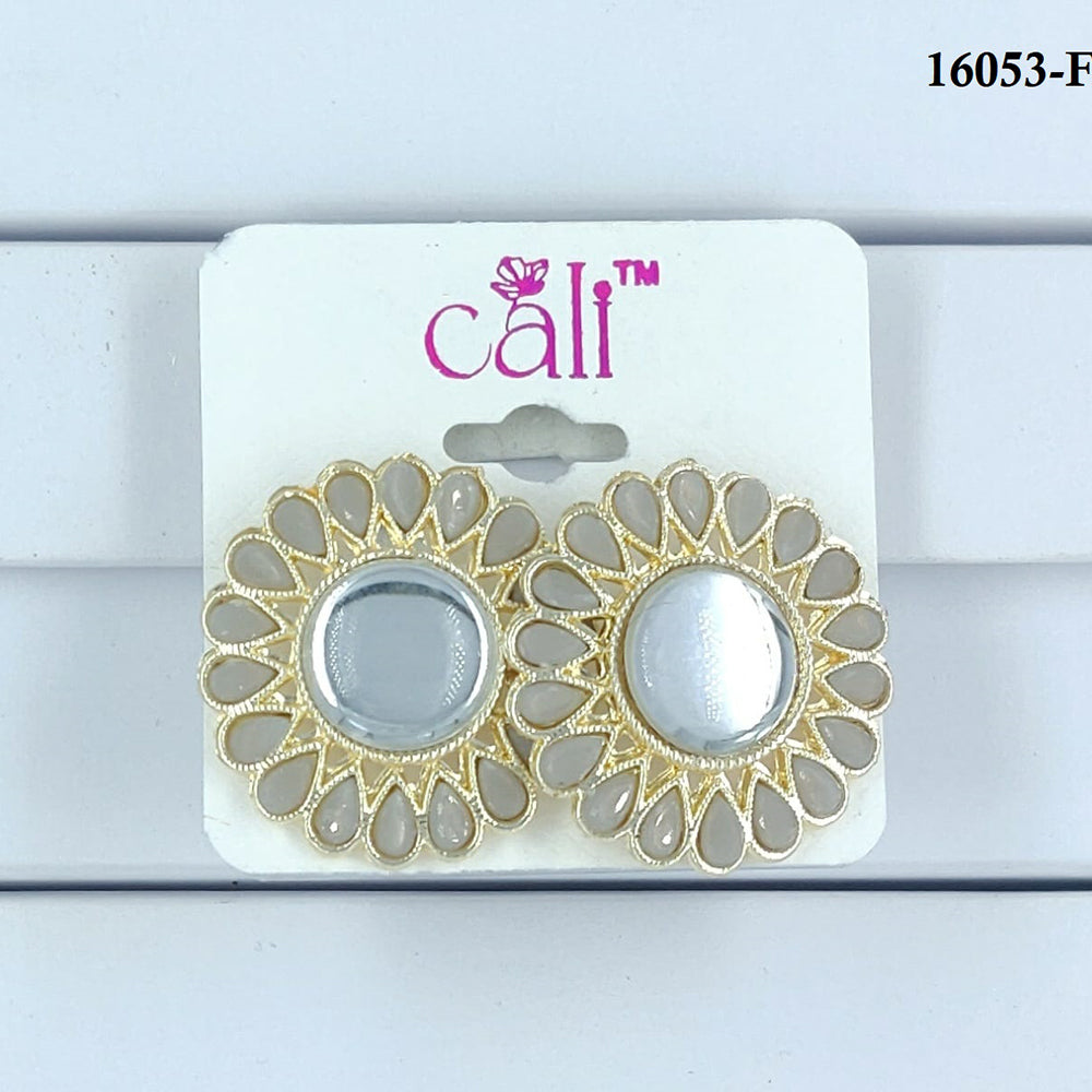 Corbeda Fashion Gold Plated Assorted Color Stud Earrings