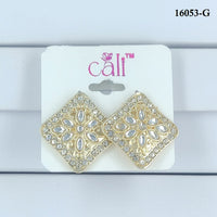 Corbeda Fashion Gold Plated Assorted Color Stud Earrings