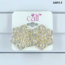 Corbeda Fashion Gold Plated Assorted Color Stud Earrings