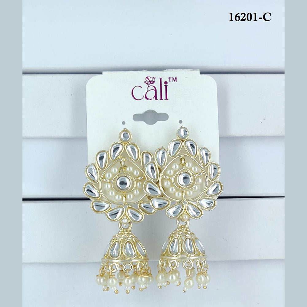 Corbeda Fashion Gold Plated Assorted Color Jhumki Earrings