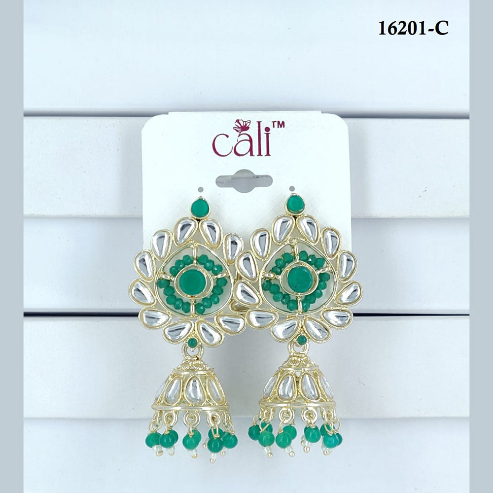 Corbeda Fashion Gold Plated Assorted Color Jhumki Earrings
