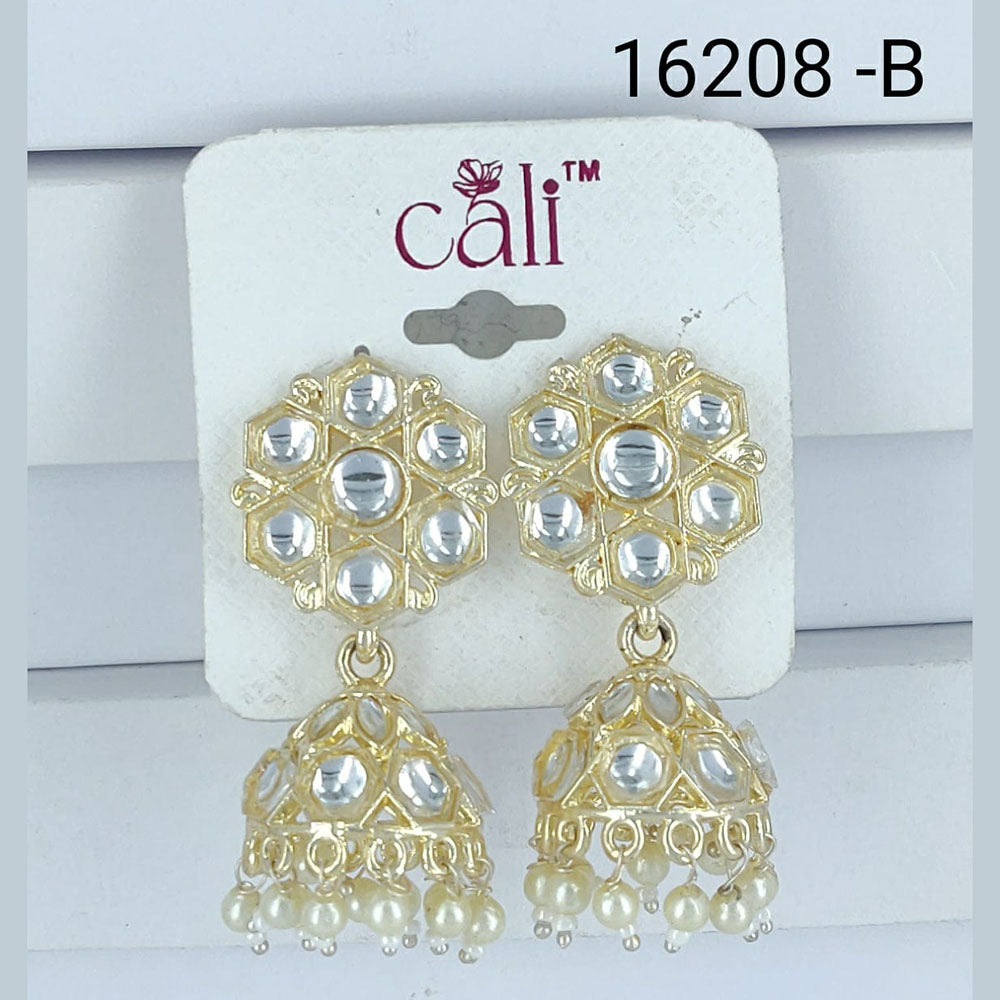 Corbeda Fashion Gold Plated Assorted Color Jhumki Earrings