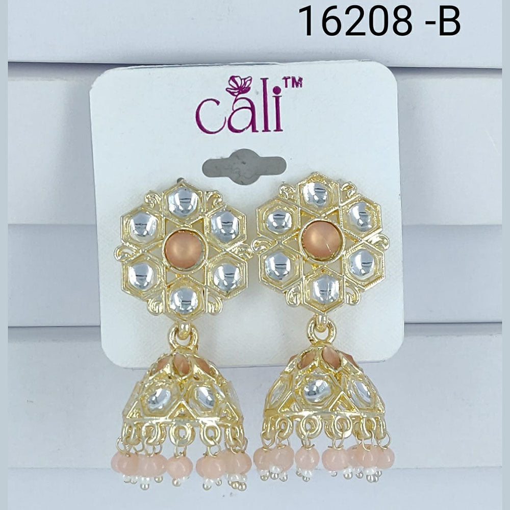 Corbeda Fashion Gold Plated Assorted Color Jhumki Earrings