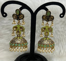 Infinity Jewels Gold Plated Meenakari Jhumki Earrings