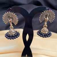 Mahavir Gold Plated Plated Jhumkis Earrings