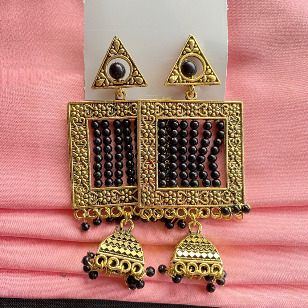 Mahavir Gold Plated Plated Dangler Earrings