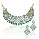 Mithya Gold Plated Stone Necklace Set with Maang Tikka - 2000102