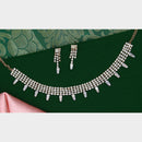 Mahavir Rose Gold Plated Austrian Stone Necklace Set
