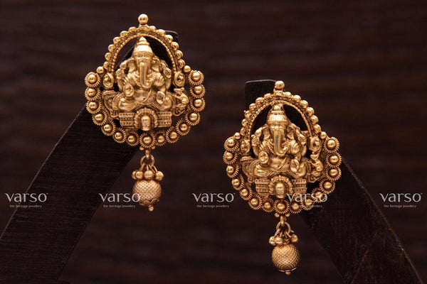 Varso  Gold  Alloy Ball Dangler Earrings  - 211105