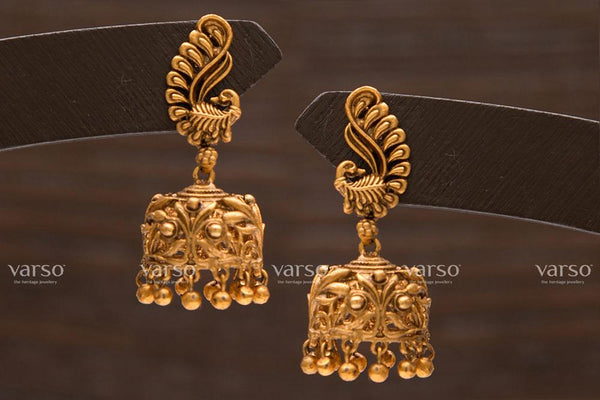 Varso  Gold  Alloy Ball Jhumkas  Earrings  - 211187