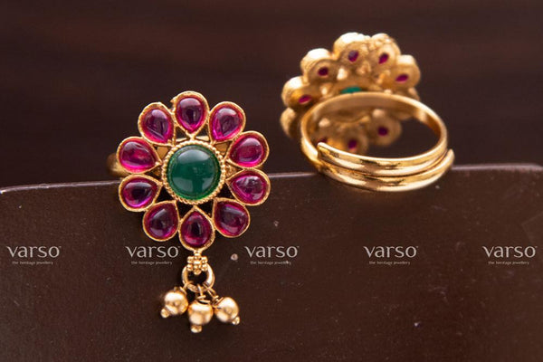 Varso Kempu Gold Brass Alloy  Toe Ring - 213003