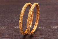 Varso Ruby & Emerald Gold Antique Brass Alloy Kada -215107