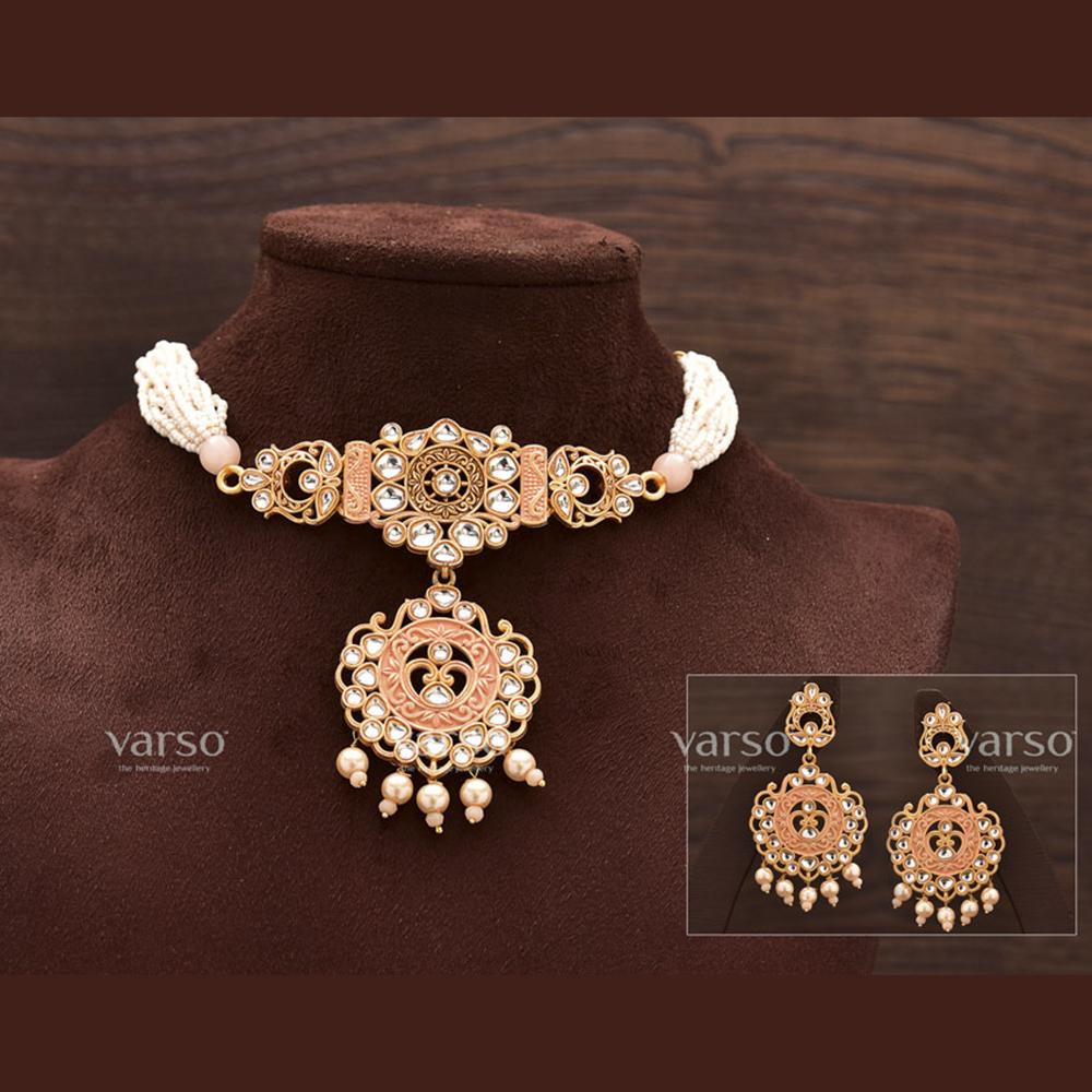 Varso Gorgeous Pearl Chocker with Beautiful Designs   -  2171