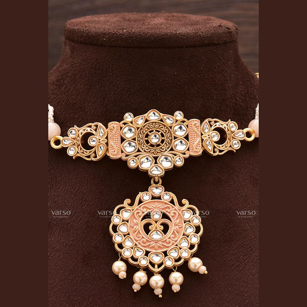 Varso Gorgeous Pearl Chocker with Beautiful Designs   -  2171