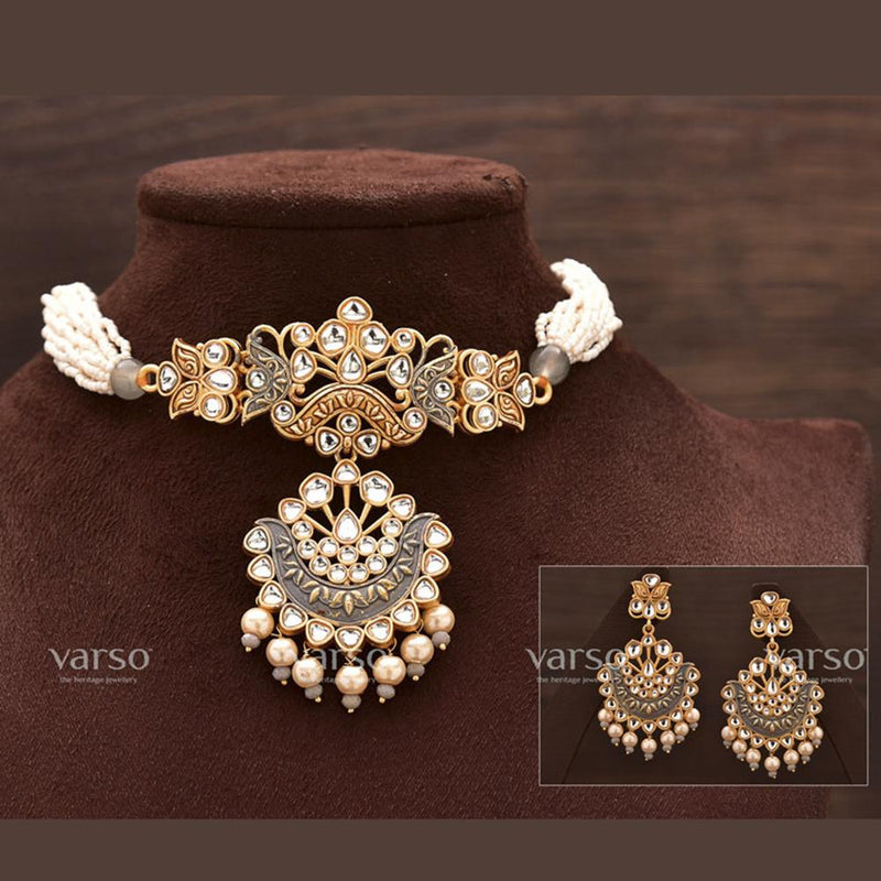 Varso Gorgeous Pearl Chocker with Beautiful Designs   -  2174